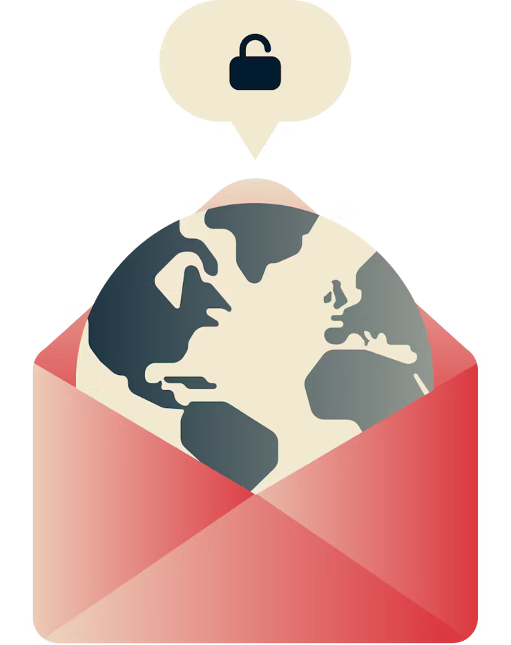 Sblocca Gmail ovunque: Un globo con un lucchetto aperto.